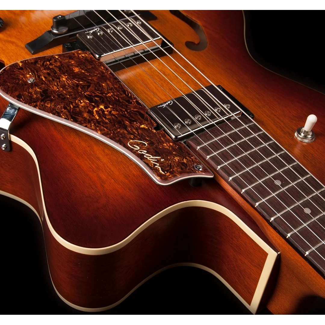 Полуакустическая гитара Godin 5th Avenue CW Kingpin II HB Cognac Burst