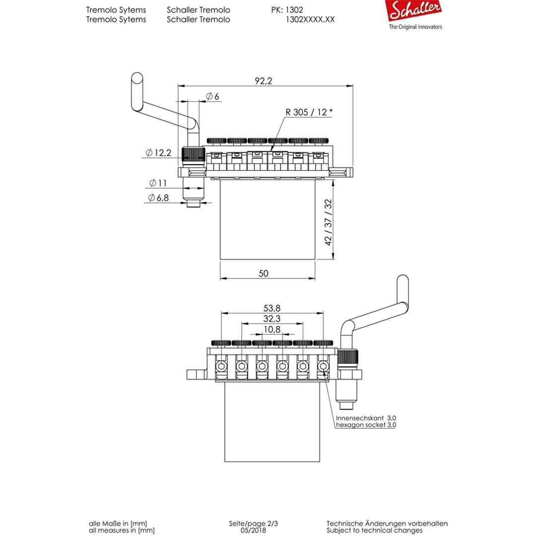 Бридж Schaller Tremolo 13020542.02
