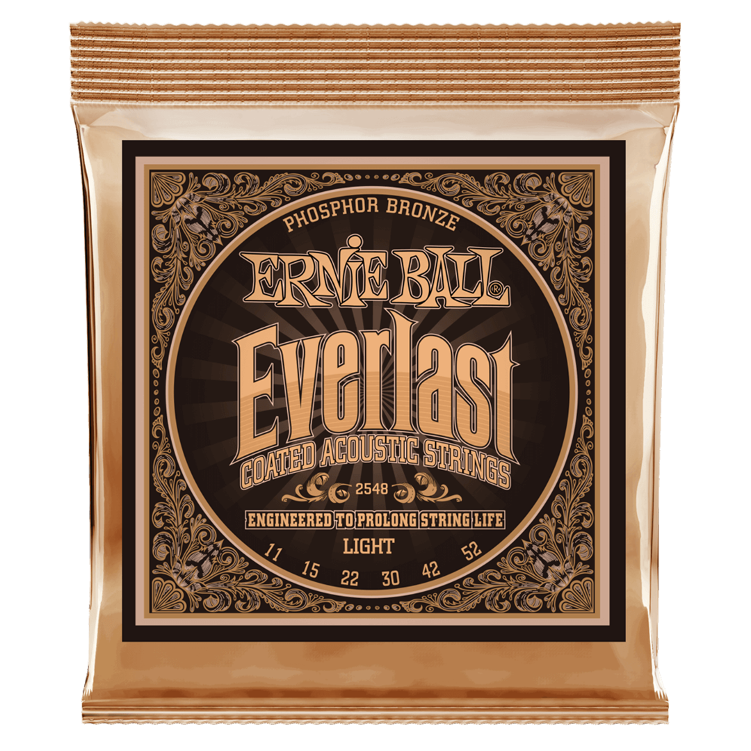 Струны для акустической гитары Ernie Ball 2548 Everlast Coated Phosphor Bronze 11-52