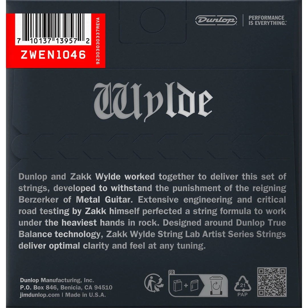 Струны для электрогитары Dunlop ZWEN1046 10-46