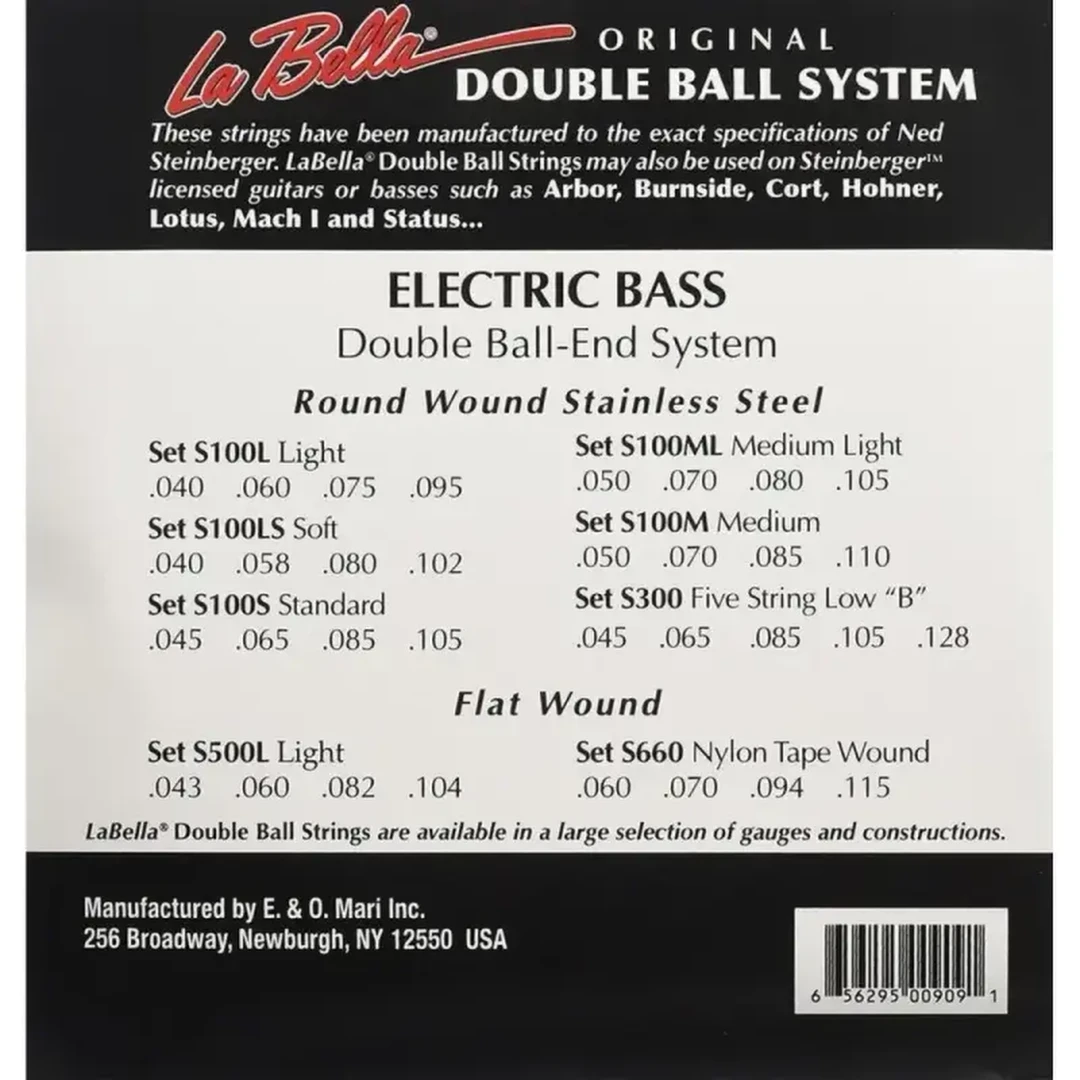 Струны для бас-гитары La Bella S100L 40-95