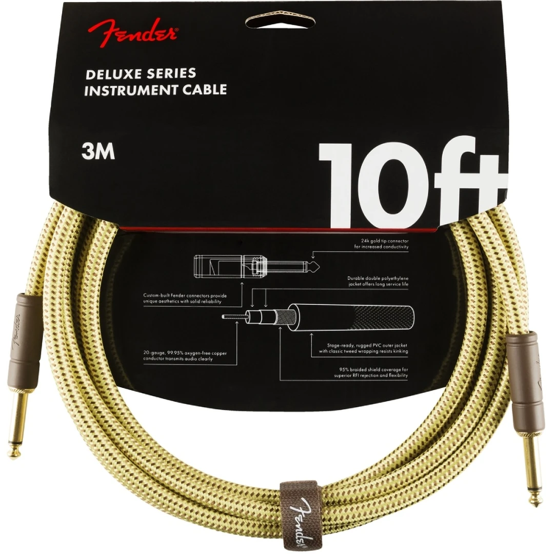 Инструментальный кабель Fender 10″ Deluxe Series Tweed