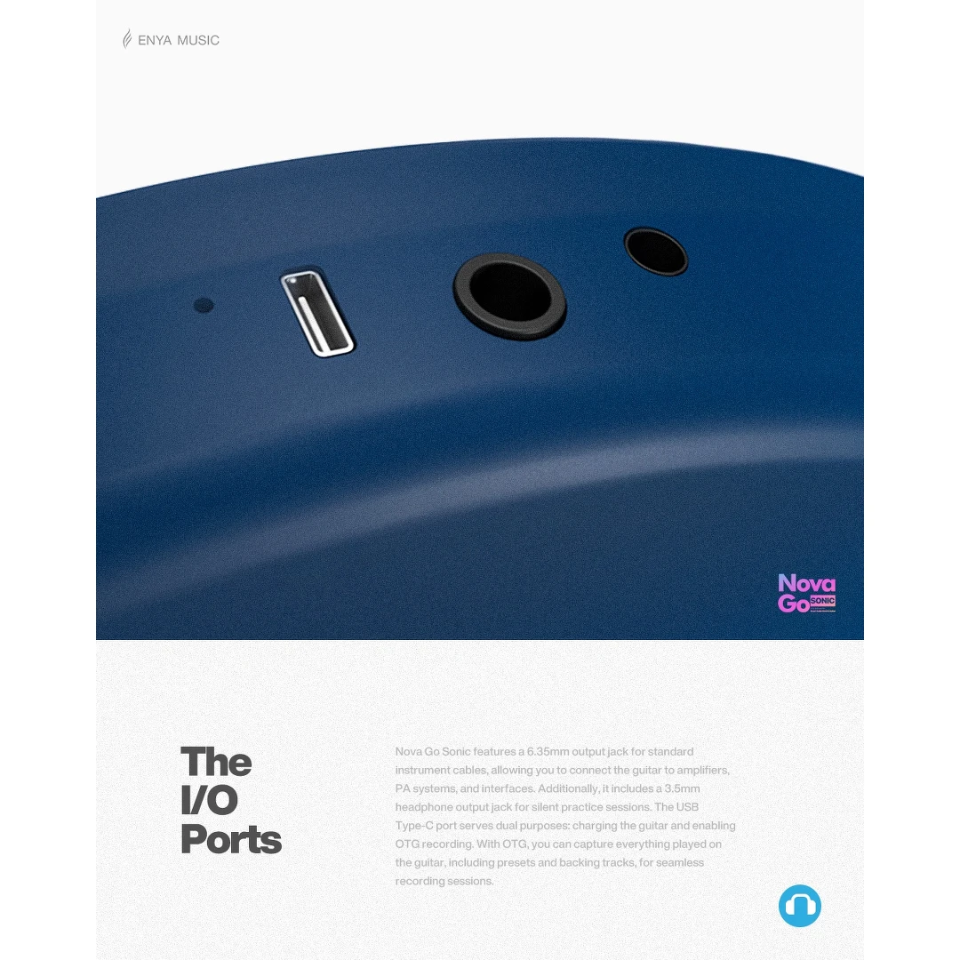 Смарт электрогитара Enya NOVA GO Sonic/RD + набор аксессуаров