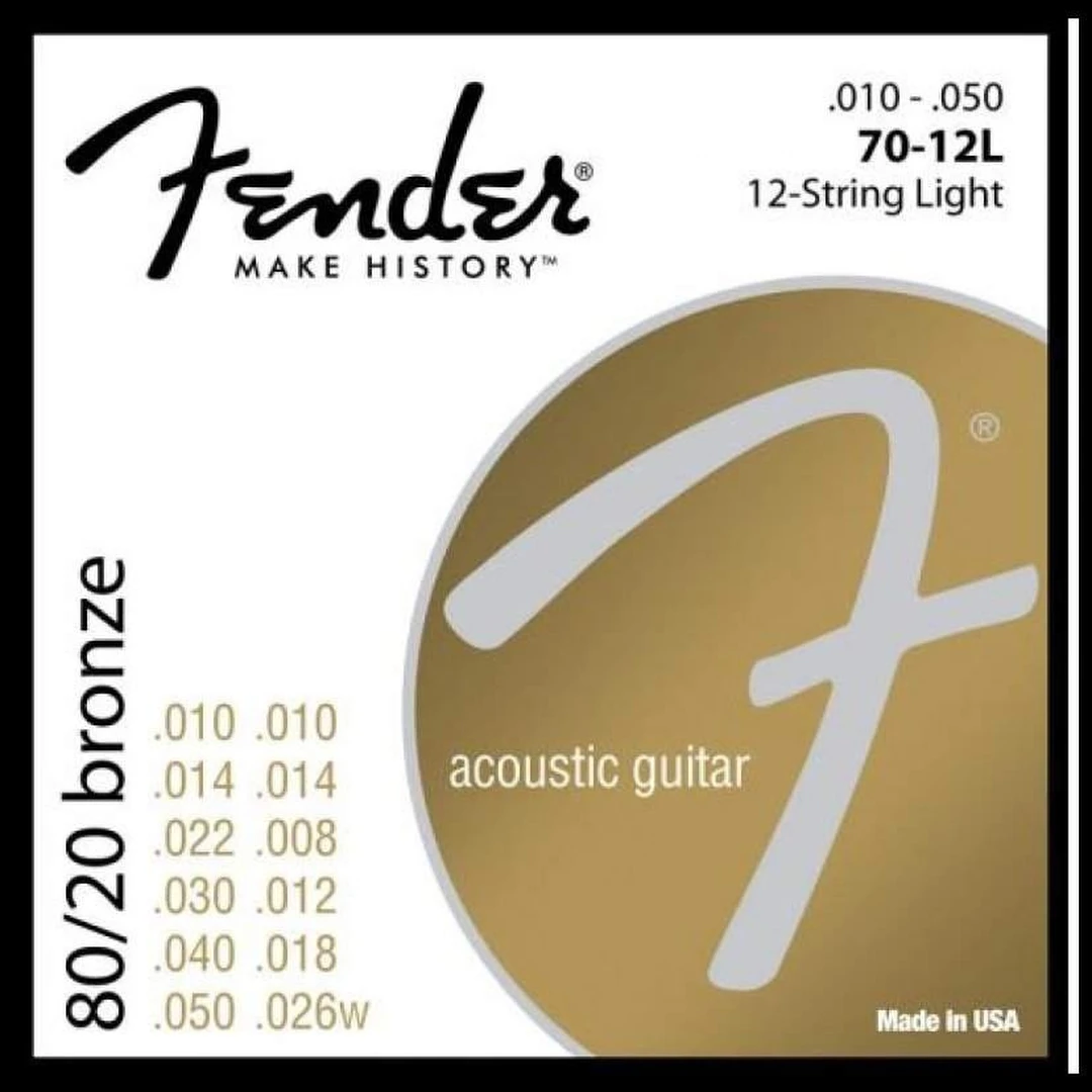 Струны для 12-ти струнной гитары Fender 70-12L 10-50