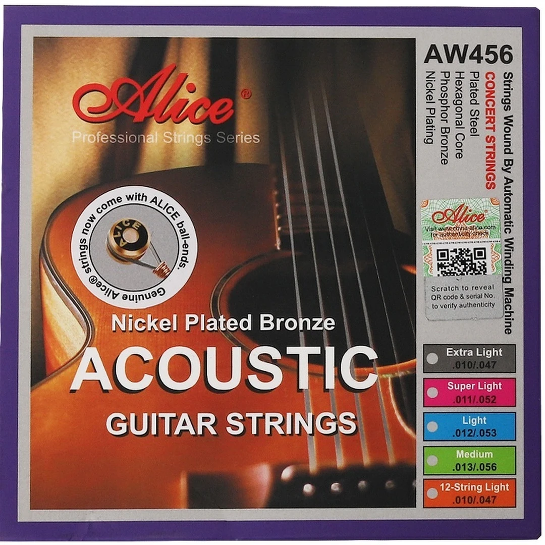 Струны для акустической гитары Alice AW456-SL