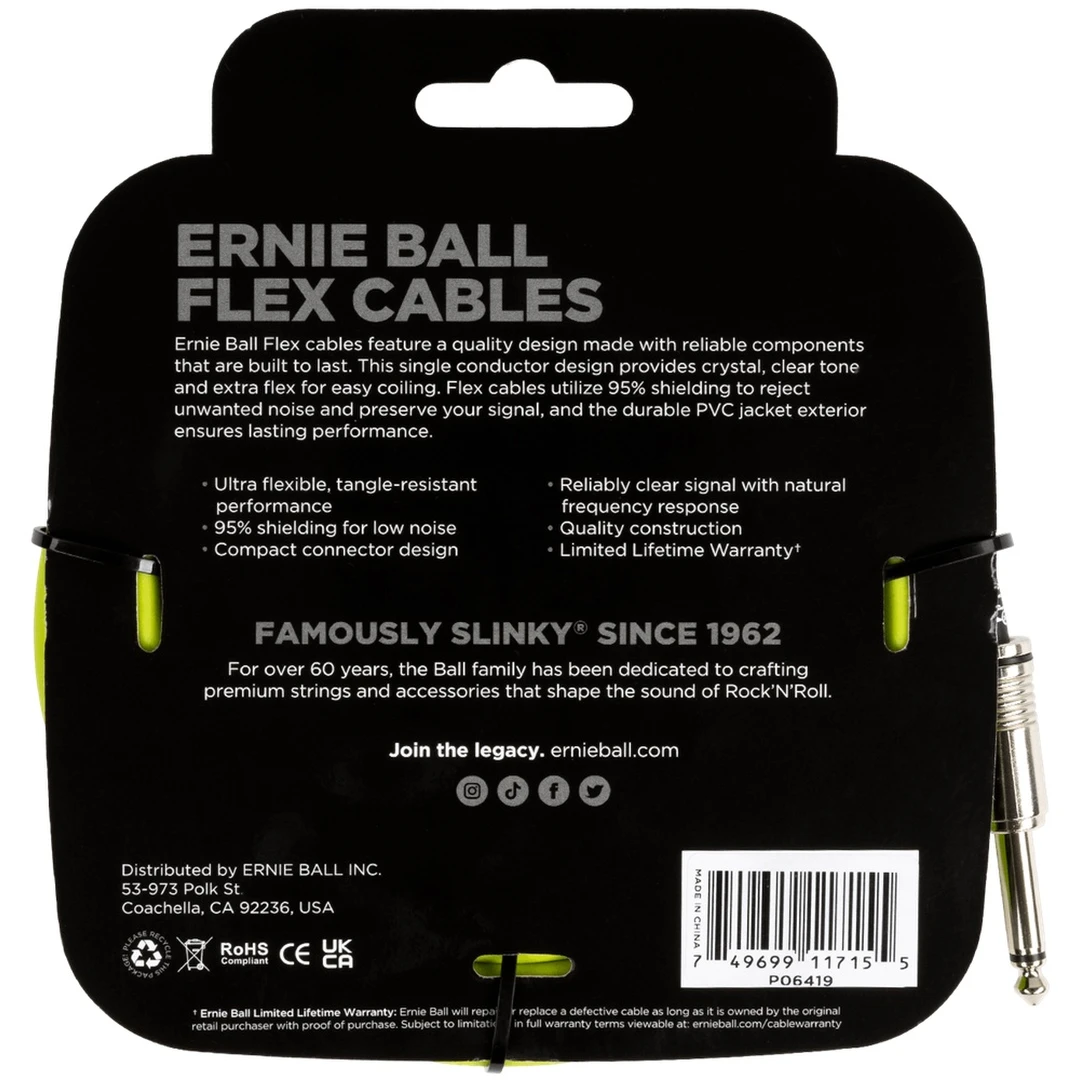 Инструментальный кабель Ernie Ball 6419