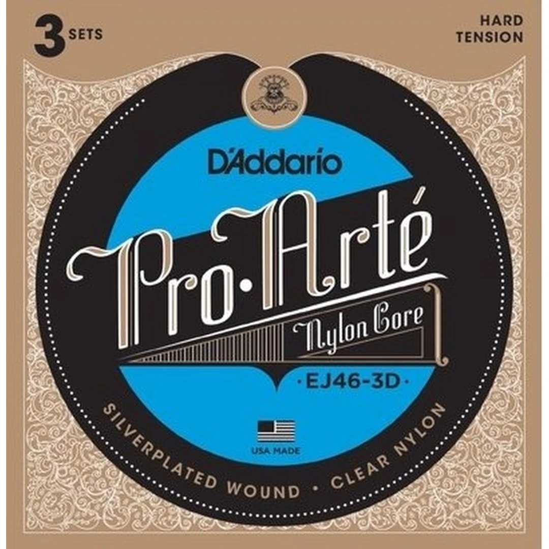 Cтруны для классической гитары D’Addario EJ46-3D (Три комплекта)