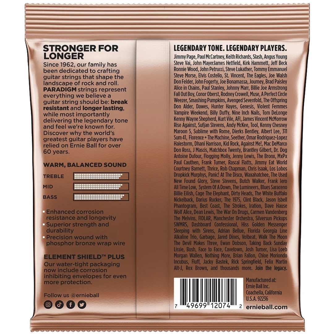 Струны для акустической гитары Ernie Ball 2074 Paradigm 13-56