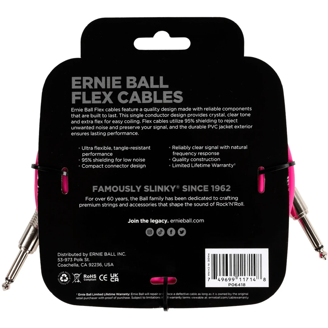 Инструментальный кабель Ernie Ball 6418