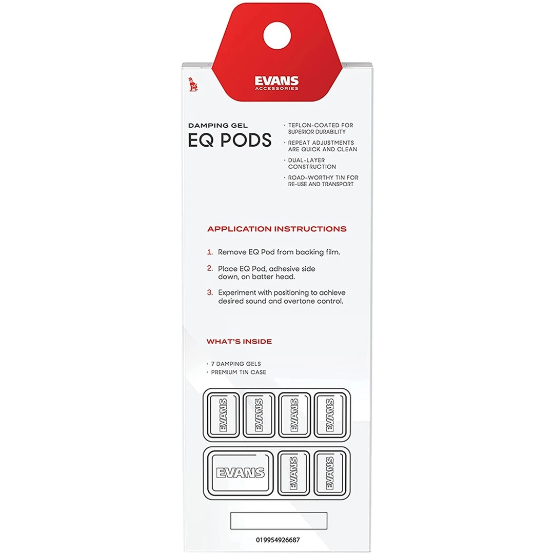 Демпферы для барабанов Evans EQPODS