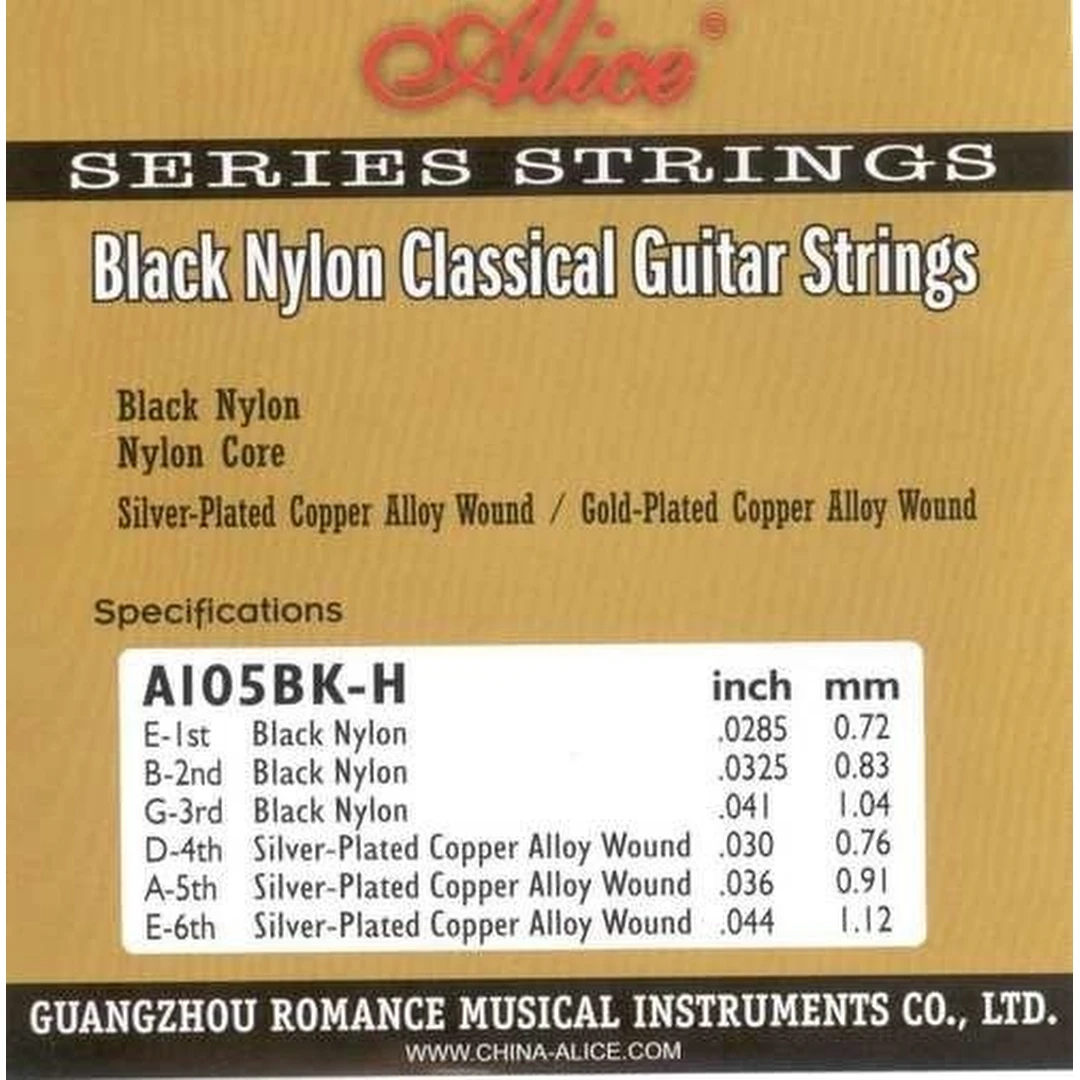 Струны для классической гитары Alice A105BK-H