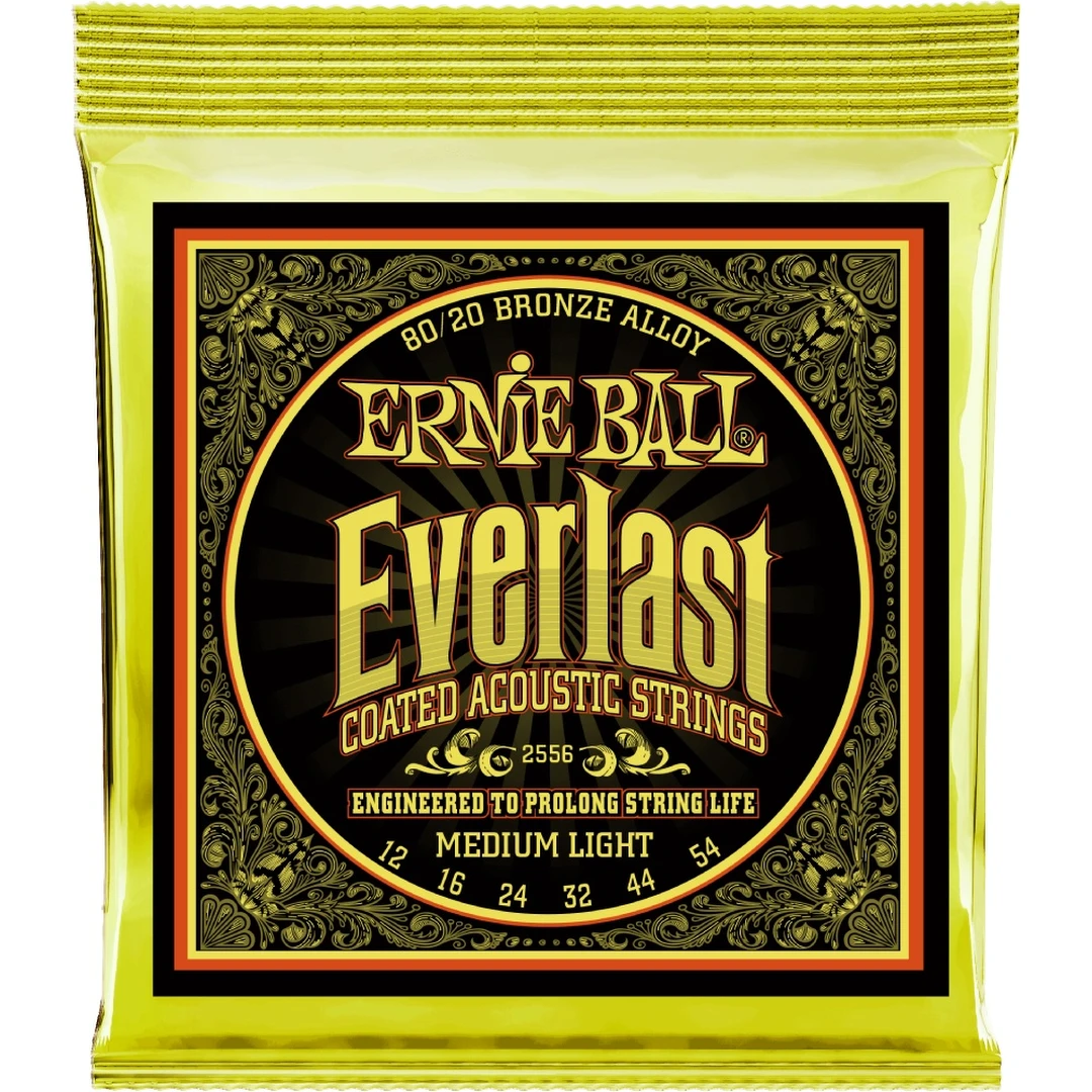 Струны для акустической гитары Ernie Ball 2556 Everlast Medium Light 12-54