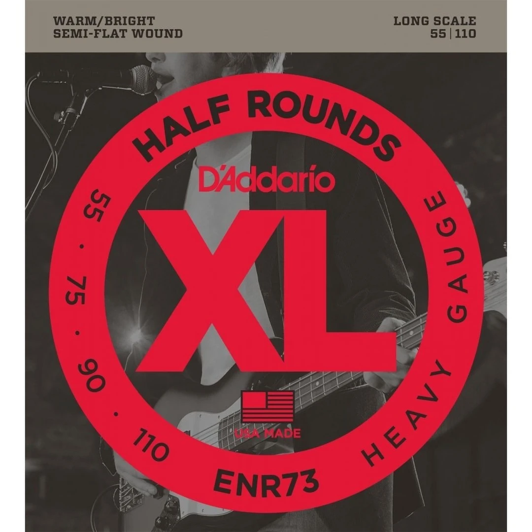 Струны для бас-гитары D'Addario ENR73 Half Rounds 55-110