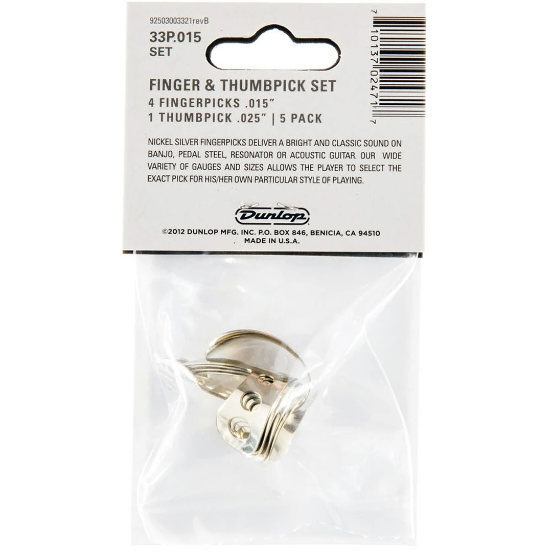 Набор когтей Dunlop 33P.015 Nickel Silver