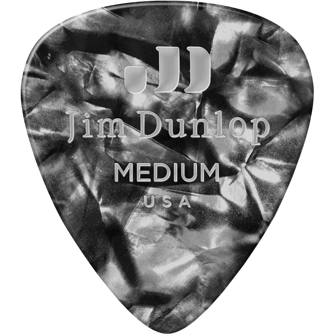 Набор медиаторов Dunlop 483P02MD Celluloid Black Pearloid Medium