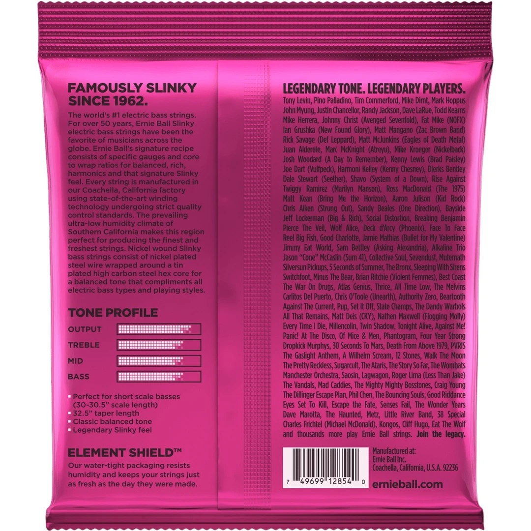 Струны для бас-гитары Ernie Ball 2854 40-100