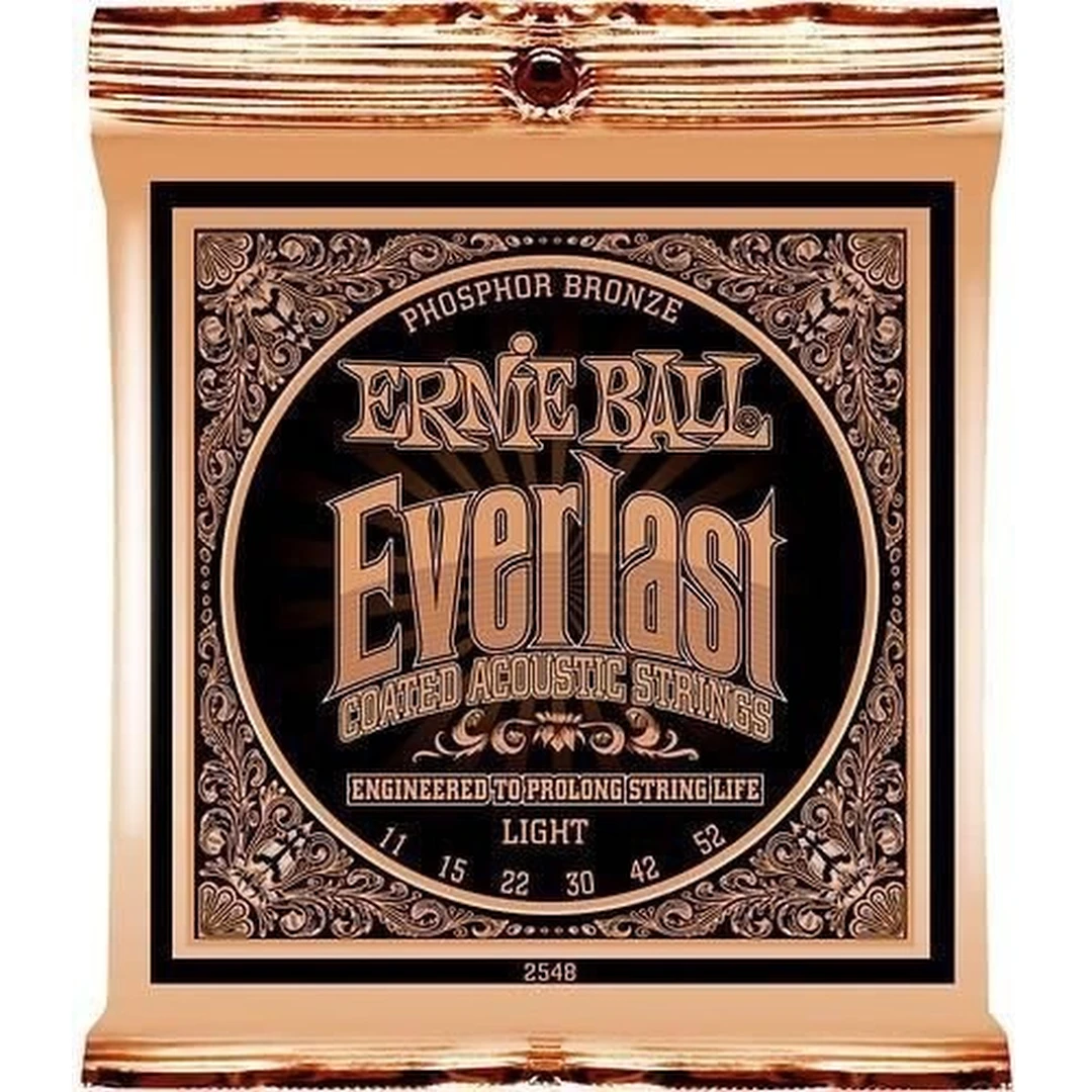 Струны для акустической гитары Ernie Ball 2548 Everlast Coated Phosphor Bronze 11-52