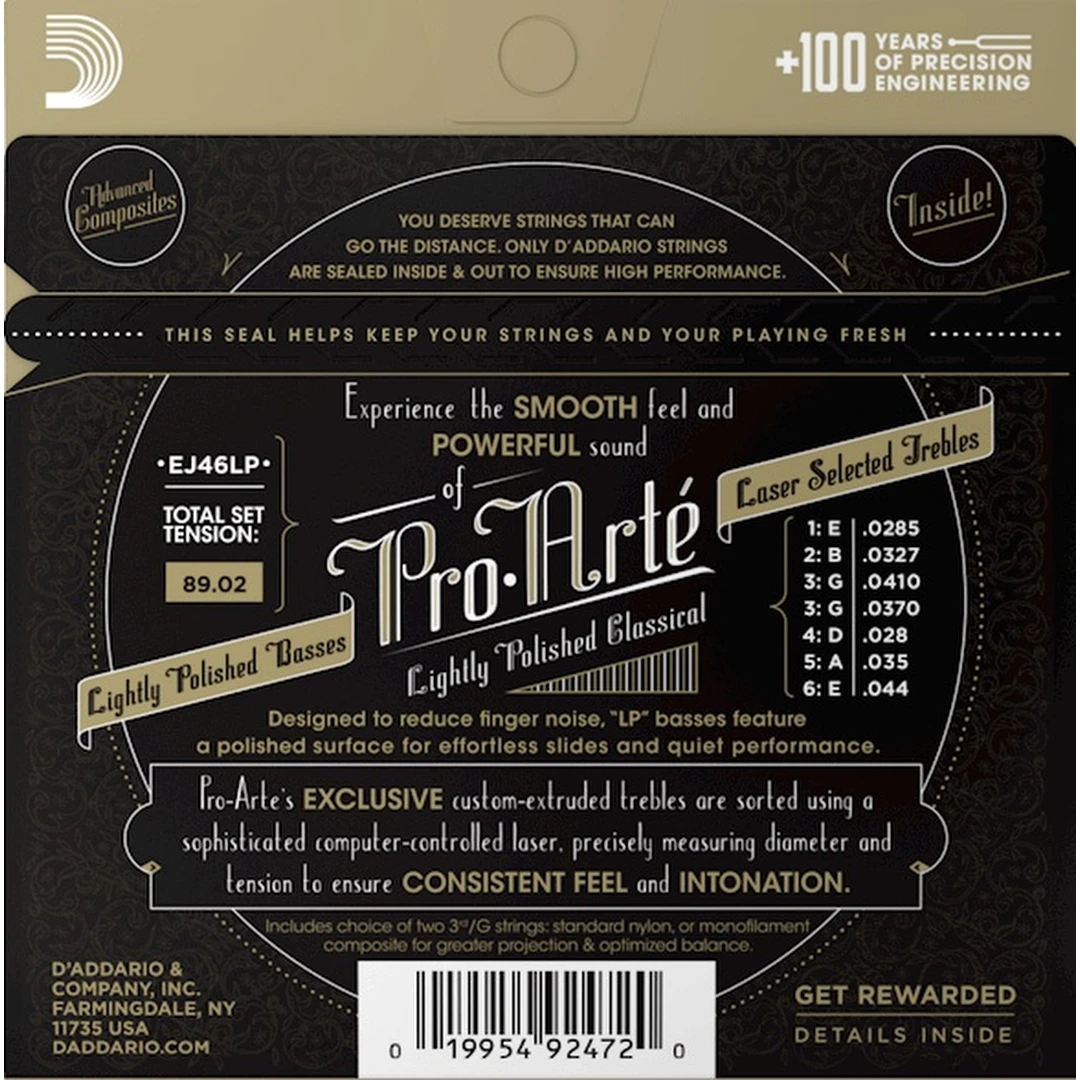 Струны для классической гитары D'Addario EJ46LP 28.5-44