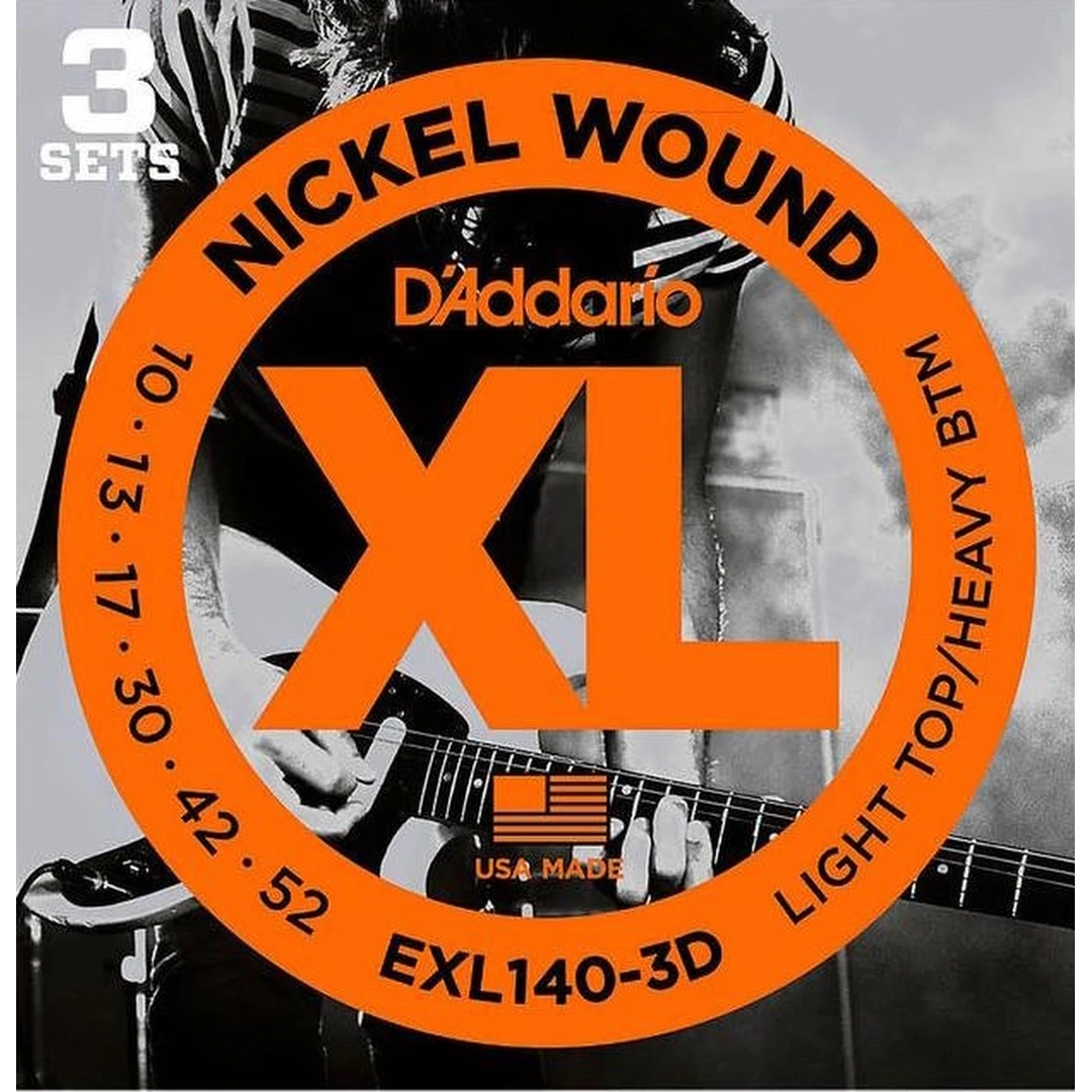 Струны для электрогитары D’Addario EXL140-3D 10-52