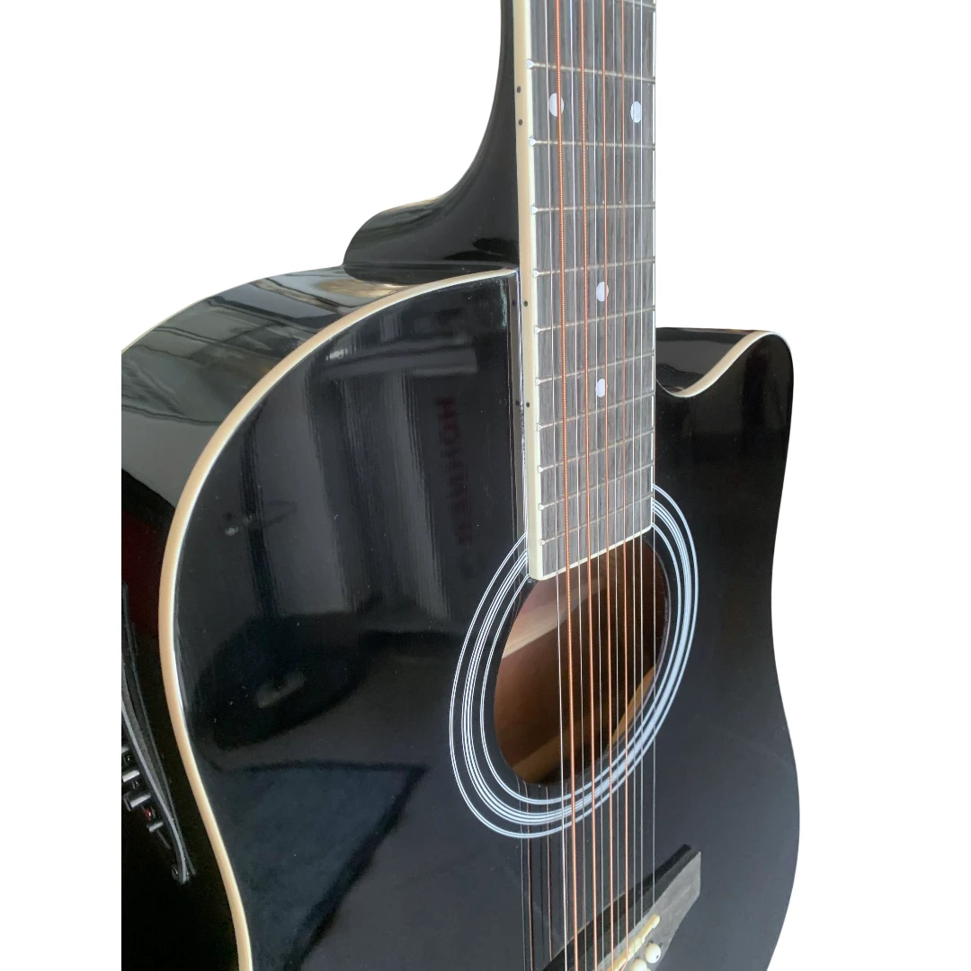 12-ти струнная электроакустическая гитара WINZZ AF8A8CE12-BK