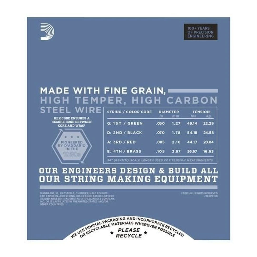 Струны для бас-гитары D'Addario EPS160 50-105