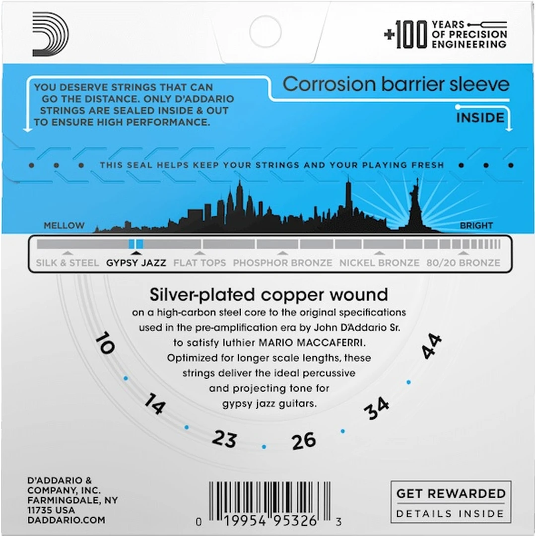 Струны для акустической гитары D'Addario EJ83L Light 10-44