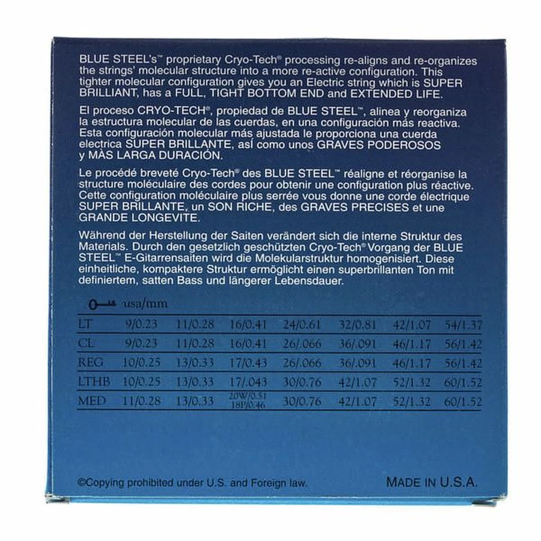 Струны для электрогитары Dean Markley 2558A Blue Steel 10-60