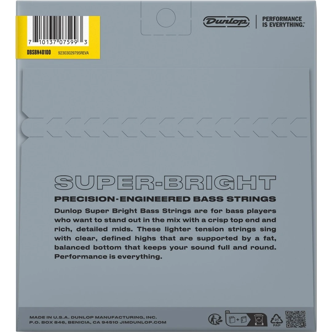 Струны для бас-гитары Dunlop DBSBN40100 40-100