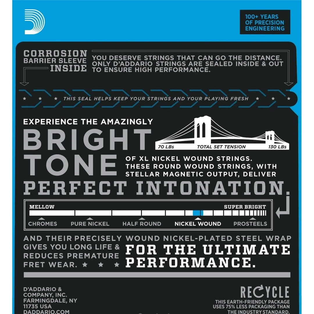 Струны для электрогитары D'Addario EXL115 11-49