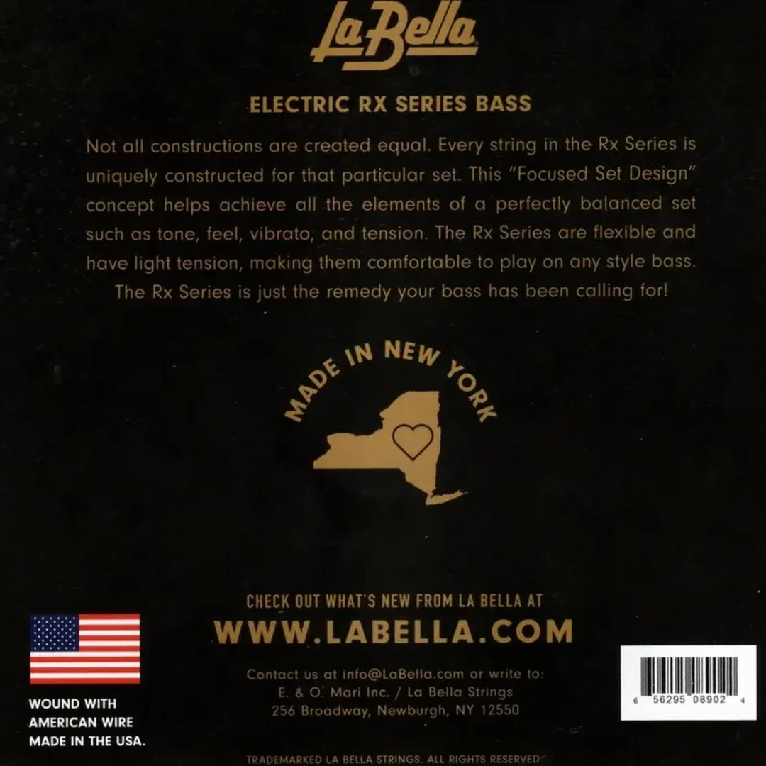 Струны для бас-гитары La Bella RX-N4B RX 45-100