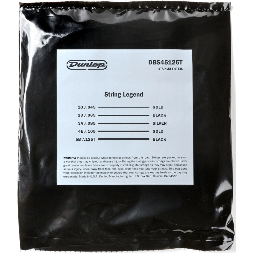 Струны для бас-гитары Dunlop DBS45125T 45-125