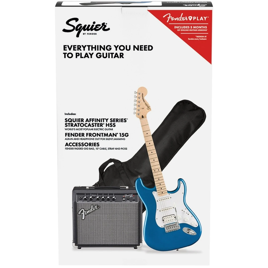 Гитарный набор Fender Squier Affinity Stratocaster HSS Pack MN Lake Placid Blue