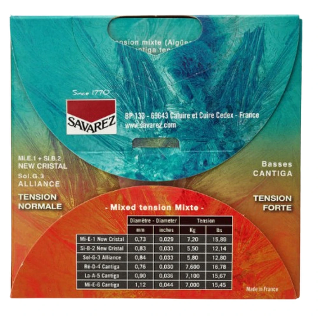 Струны для классической гитары Savarez 510MRJ New Cristal Alliance Creation Cantiga Mixed Tension