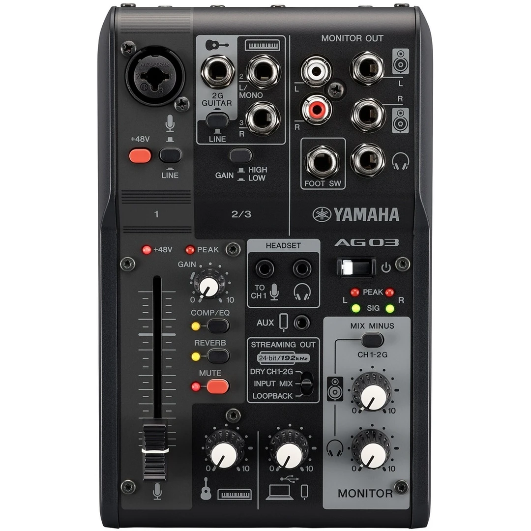 Комплект студийного оборудования Yamaha AG03MK2 Black LSPK