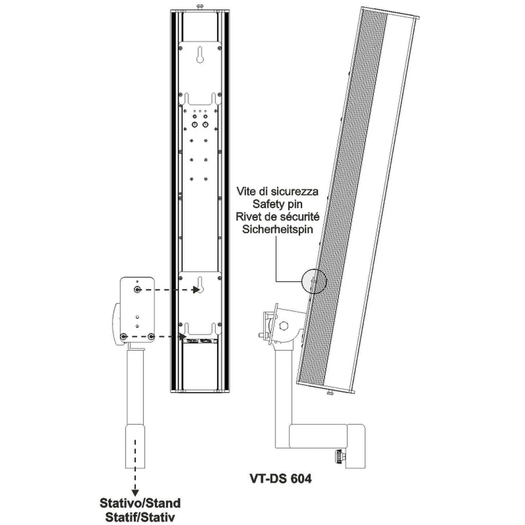 Переходник для акустической стойки FBT VT- DS604
