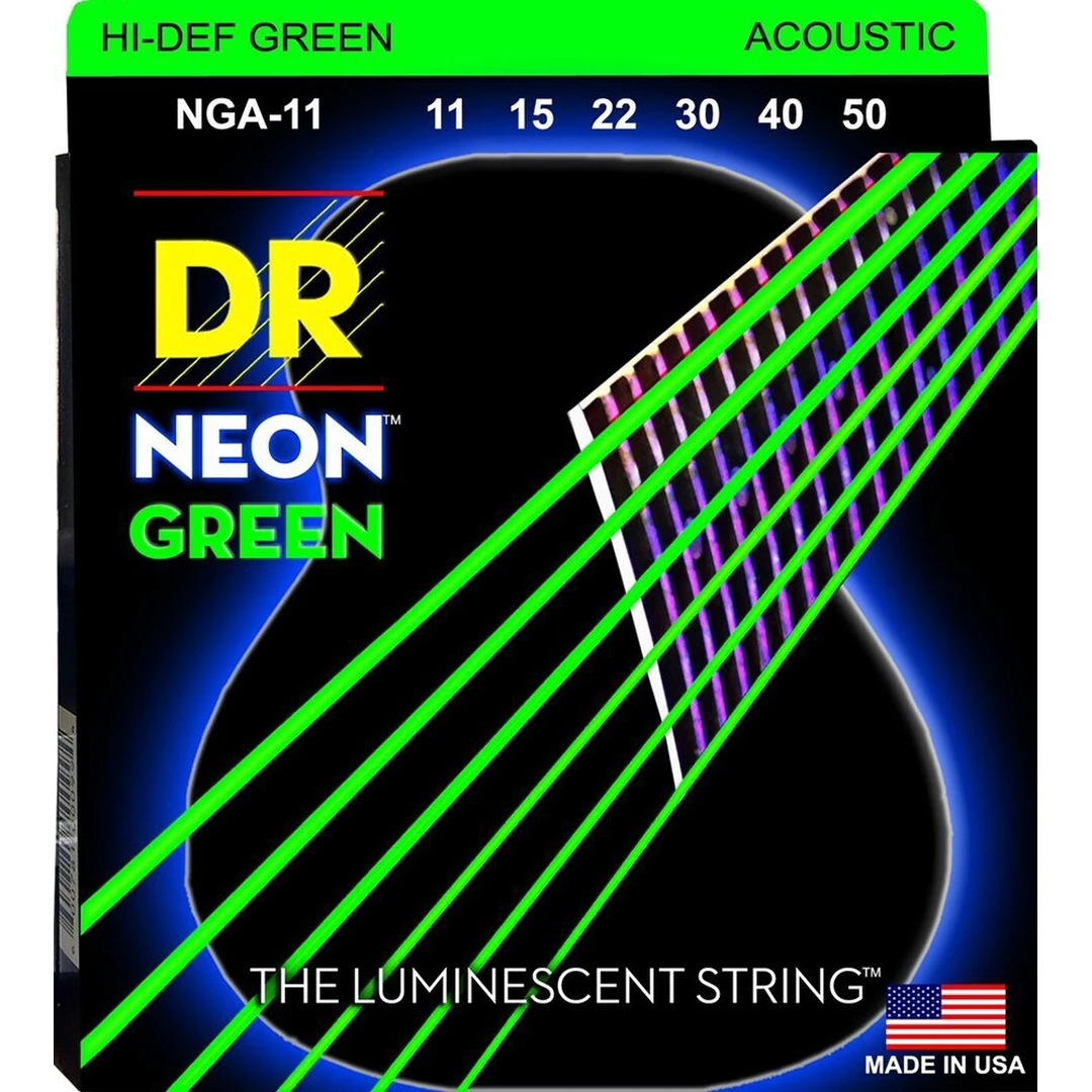 Струны для акустической гитары DR Neon NGA-11 11-50