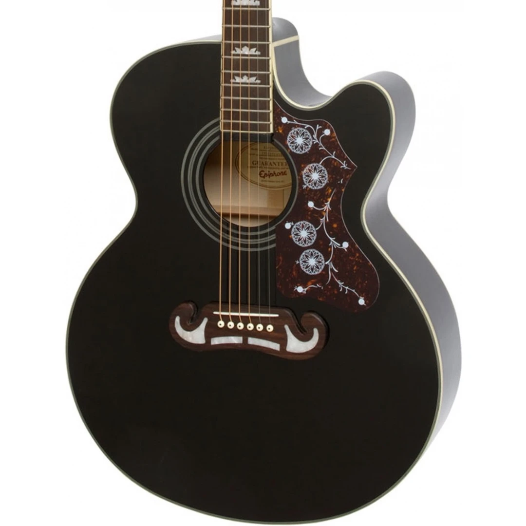 Электроакустическая гитара Epiphone EJ-200CE Black