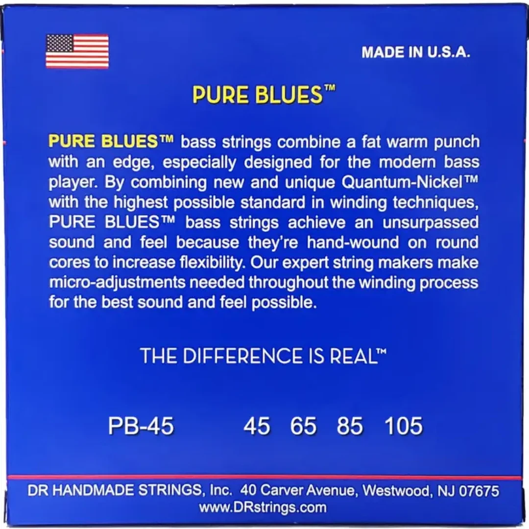 Струны для бас-гитары DR Pure Blues PB-45 45-105
