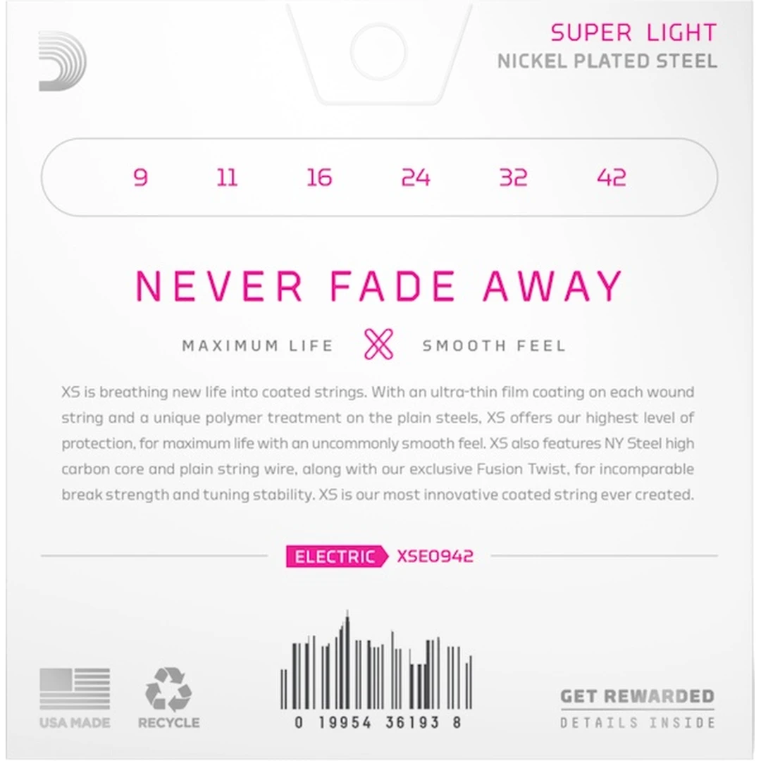 Струны для электрогитары D'Addario XSE0942 9-42