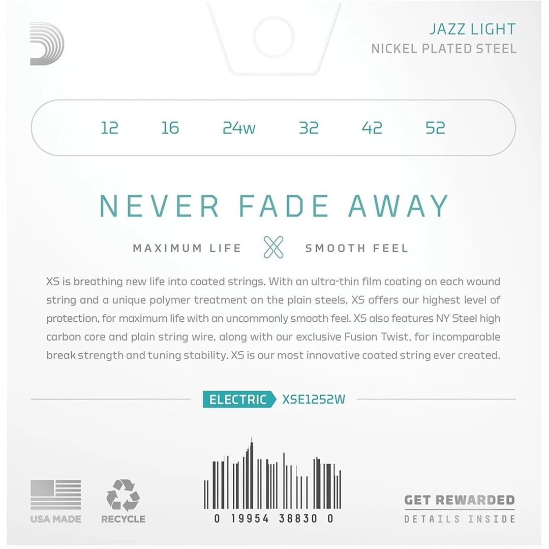 Струны для электрогитары D'Addario XSE1252W 12-52