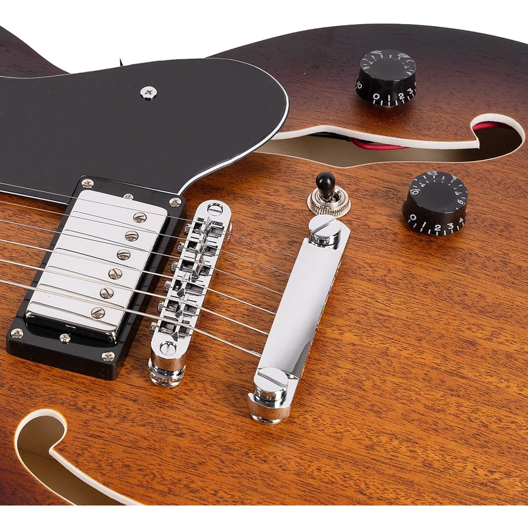 Полуакустическая гитара Eart E-335 Brown Sunburst