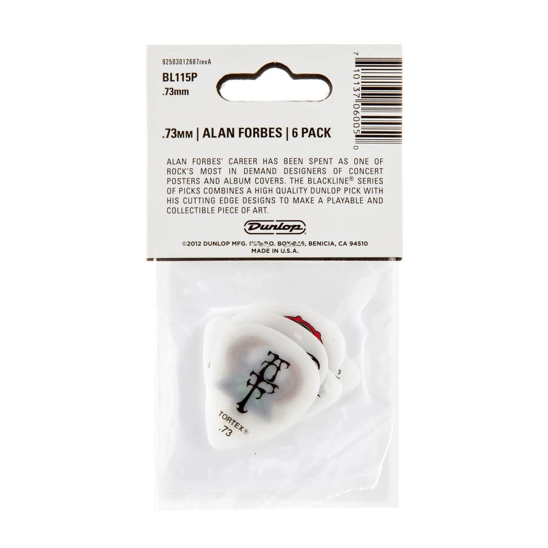 Набор медиаторов Dunlop BL115P.73 Alan Forbes S2