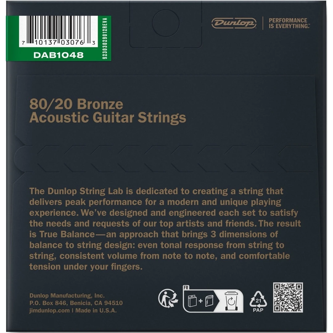 Струны для акустической гитары Dunlop DAB1048 10-48