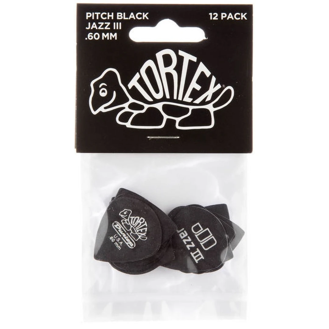 Набор медиаторов Dunlop 482P.60 Tortex Pitch Black Jazz III