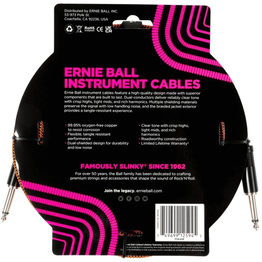 Инструментальный кабель Ernie Ball 6468