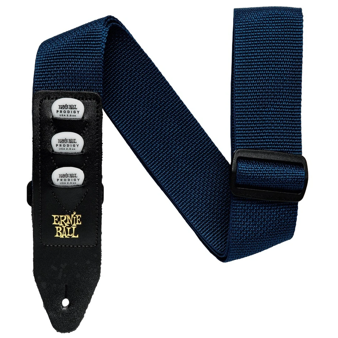 Ремень для гитары Ernie Ball Navy Pickholder 4236