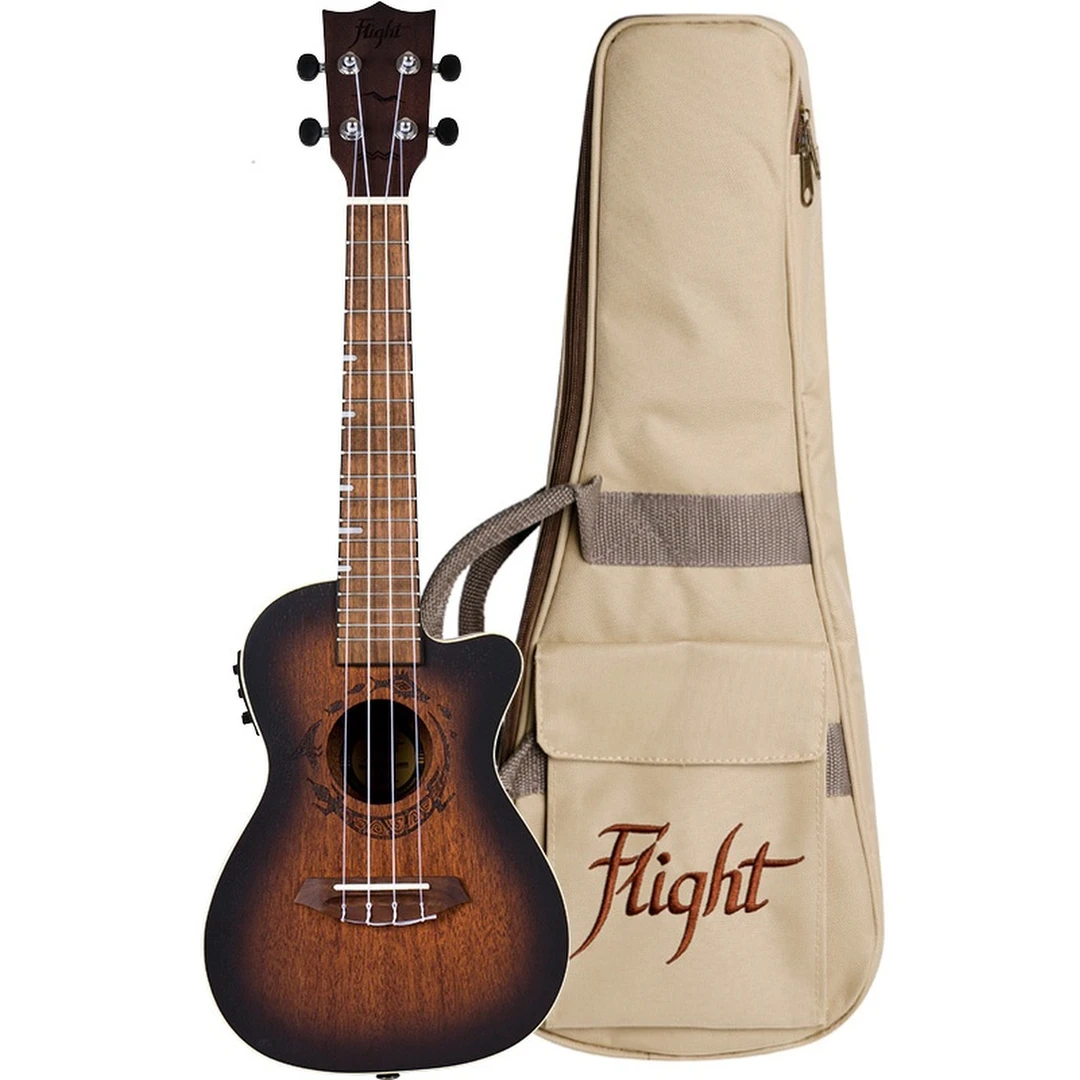 Укулеле Flight DUC 380 CEQ Amber