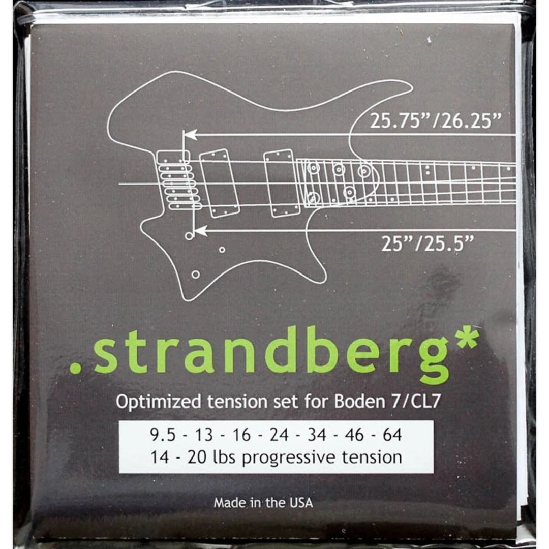 Струны для электрогитары Strandberg Optimized Tension Strings for Boden 7/CL7 (Набор из 5 комплектов струн)