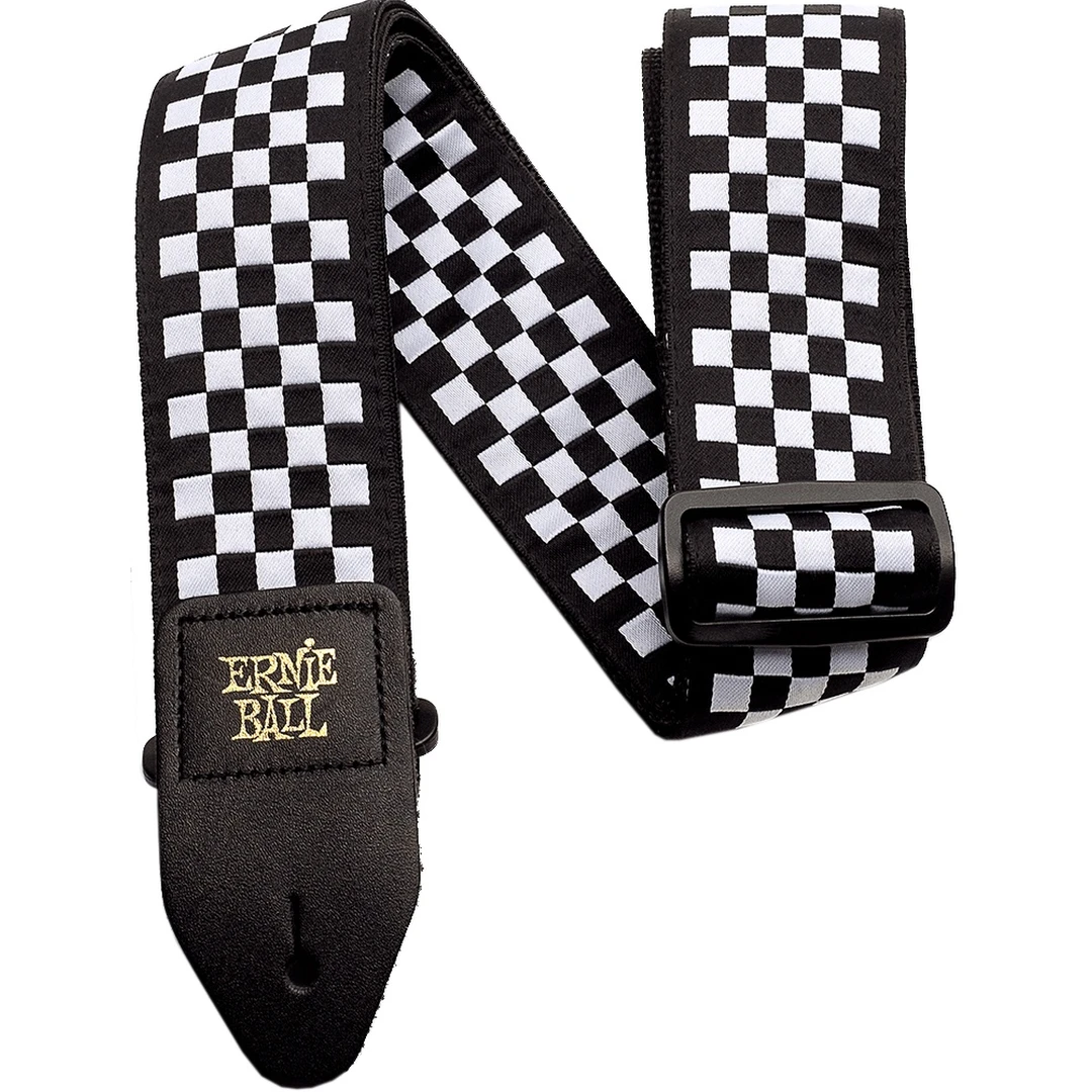 Ремень для гитары Ernie Ball Black and White Checkered P04149
