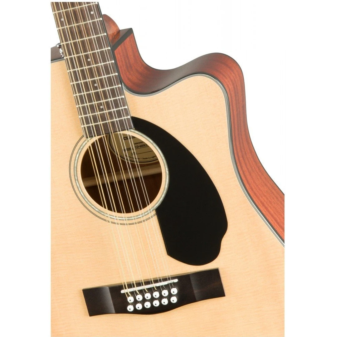 12-струнная электроакустическая гитара Fender CD-60SCE-12 Nat